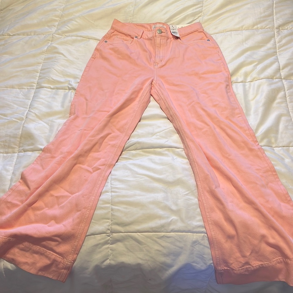 Loft high waisted pink pants